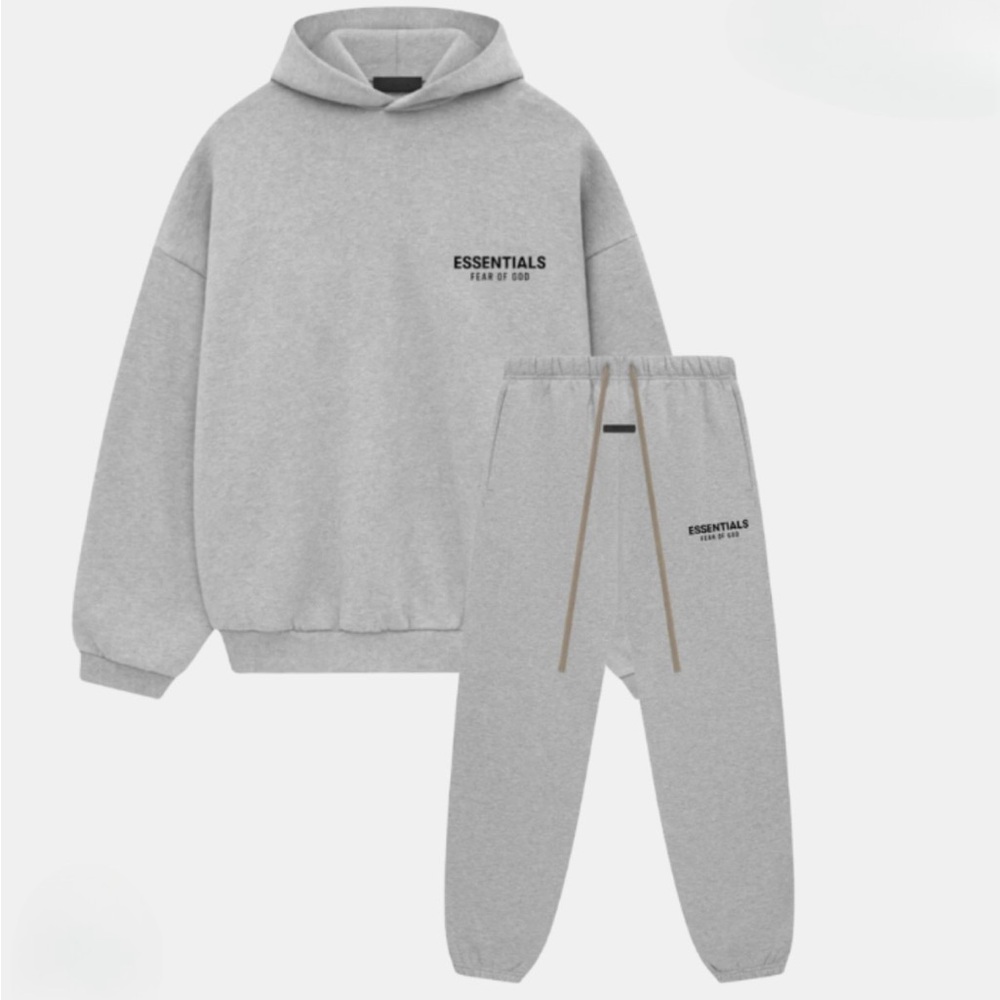 🔥🔥🔥 Essential Fear of God FW24 Light Heather Combo Set (S)